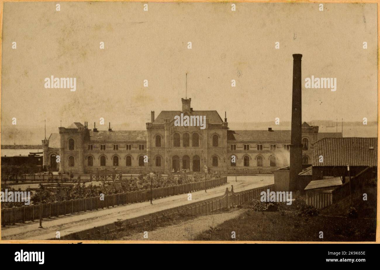 Helsingborg après la création de l'atelier mécanique en 1870s. Banque D'Images