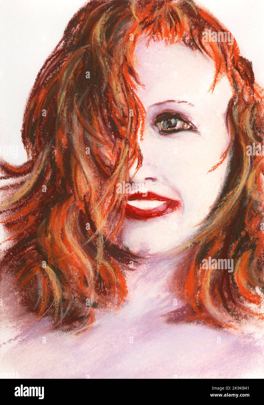 Dessin De Portrait Au Pastel Banque De Photographies Et D images Dessin De Portrait Au Pastel Banque De Photographies Et D images