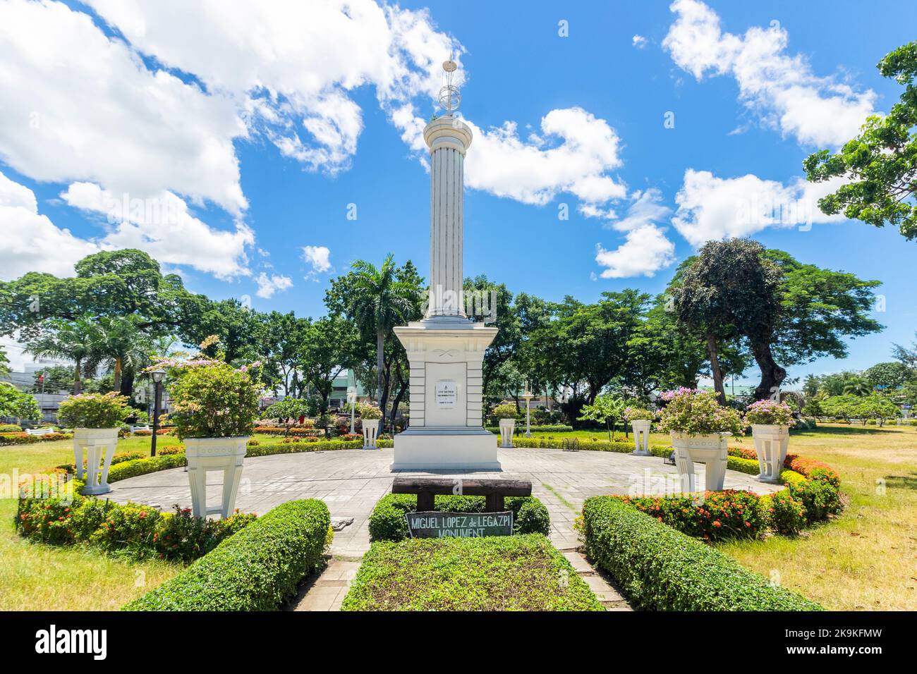 Le monument Legazpi sur la Plaza Independencia à Cebu City, Philippines Banque D'Images