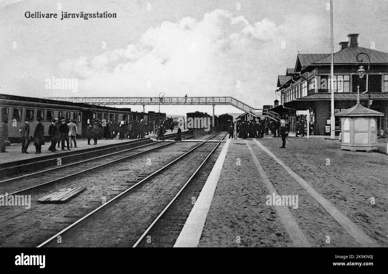 Prenez la gare de Gällivare Banque D'Images