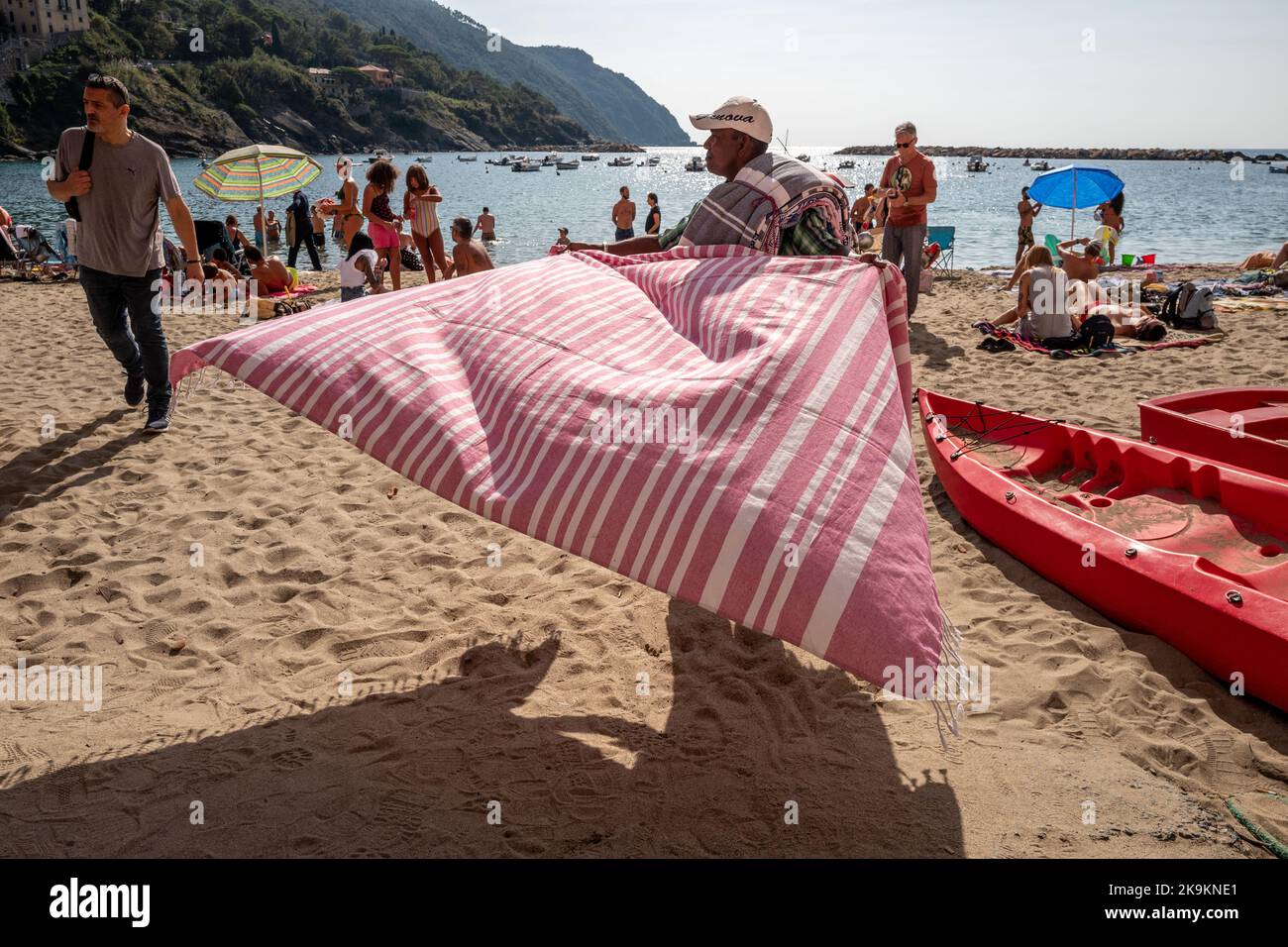 Sestri Levante, 8 octobre 2022 : la plage de Sestri Levante Banque D'Images