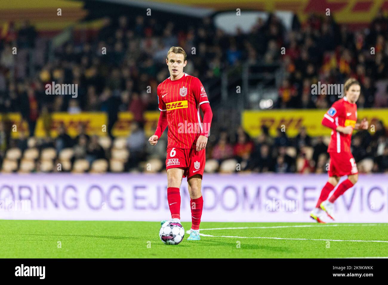 Farum, Danemark. 28th octobre 2022. Jacob Steen Christensen (6) du FC Nordsjaelland vu lors du match Superliga de 3F entre le FC Nordsjaelland et l'AC Horsens à droite de Dream Park à Farum. (Crédit photo : Gonzales photo/Alamy Live News Banque D'Images