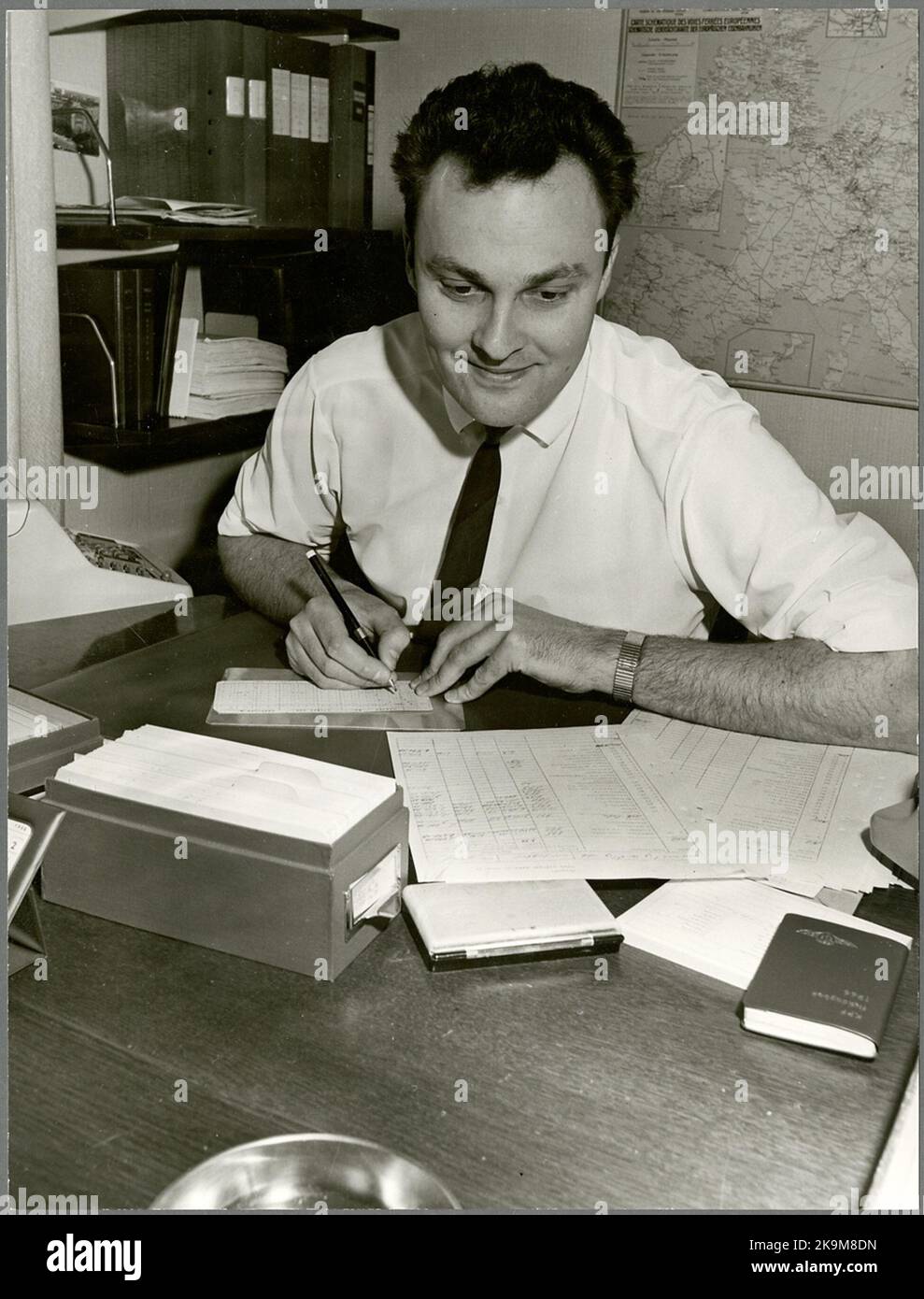 La chambre payante du Trafikaktiebolaget Grängesberg - Oxelösund Railways, TGOJ. Banque D'Images