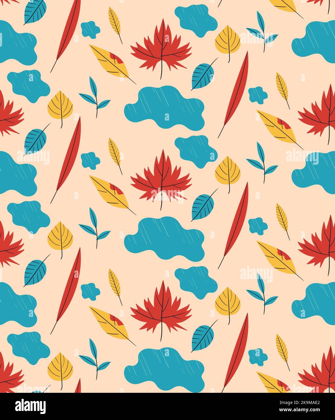Motif sans coutures en feuilles d'automne Illustration de Vecteur