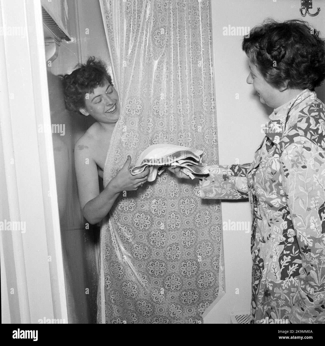 State Railways, SJ train Home. Dans la salle de douche Banque D'Images