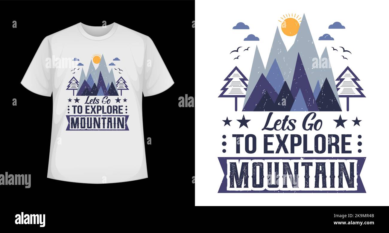 T-shirt style rétro Mountain nature vintage. Vecteur t-shirt de voyage en montagne tendance. Illustration de Vecteur T-shirt style rétro Mountain nature vintage. Vecteur t-shirt de voyage en montagne tendance. Illustration de Vecteur