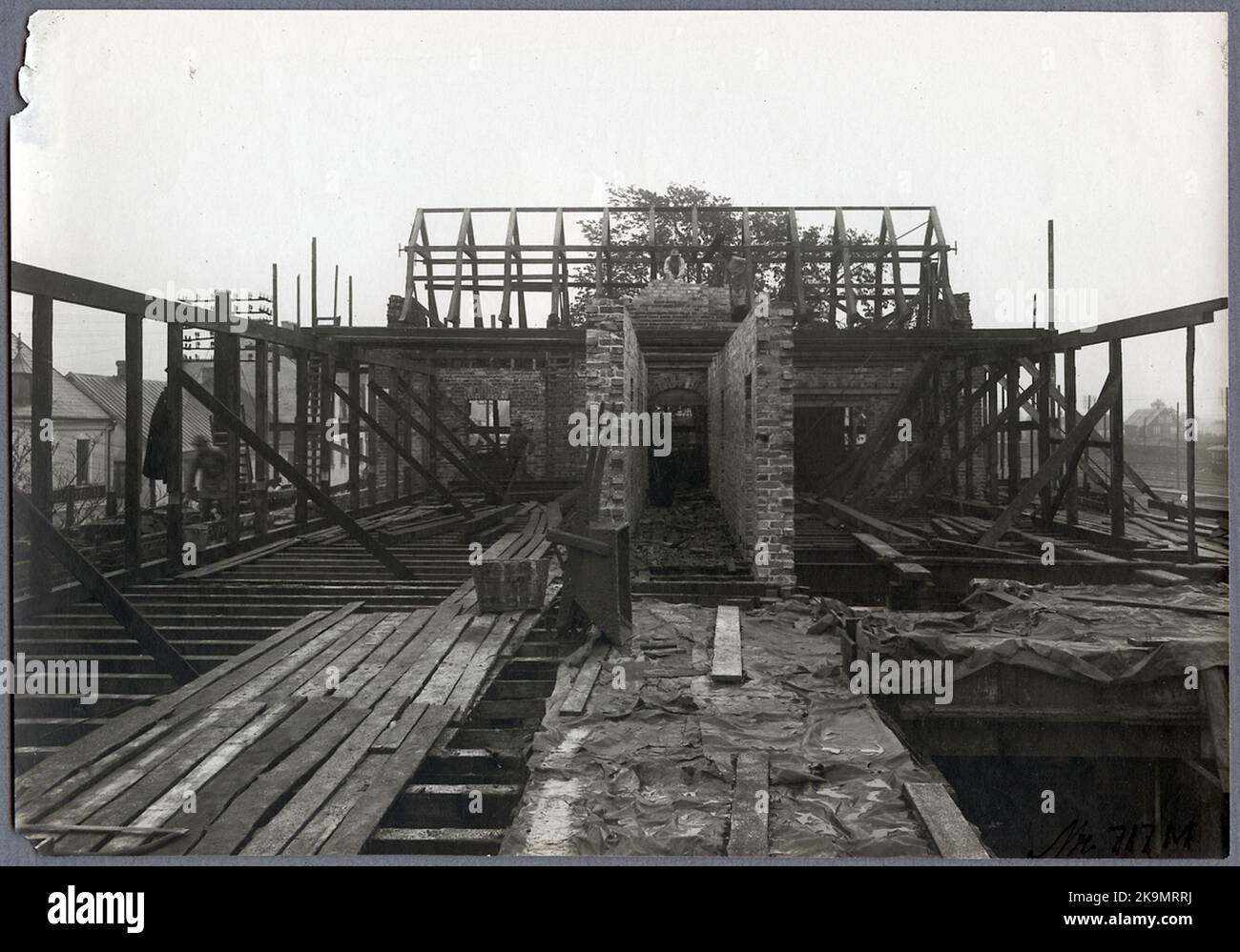 Construction de la nouvelle station Banque D'Images