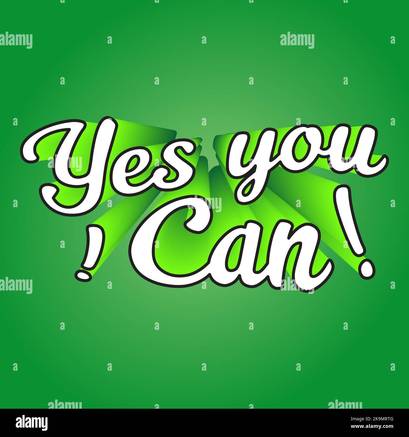 oui, vous pouvez 3d illustrations vectorielles d'effet de texte Illustration de Vecteur oui, vous pouvez 3d illustrations vectorielles d'effet de texte Illustration de Vecteur