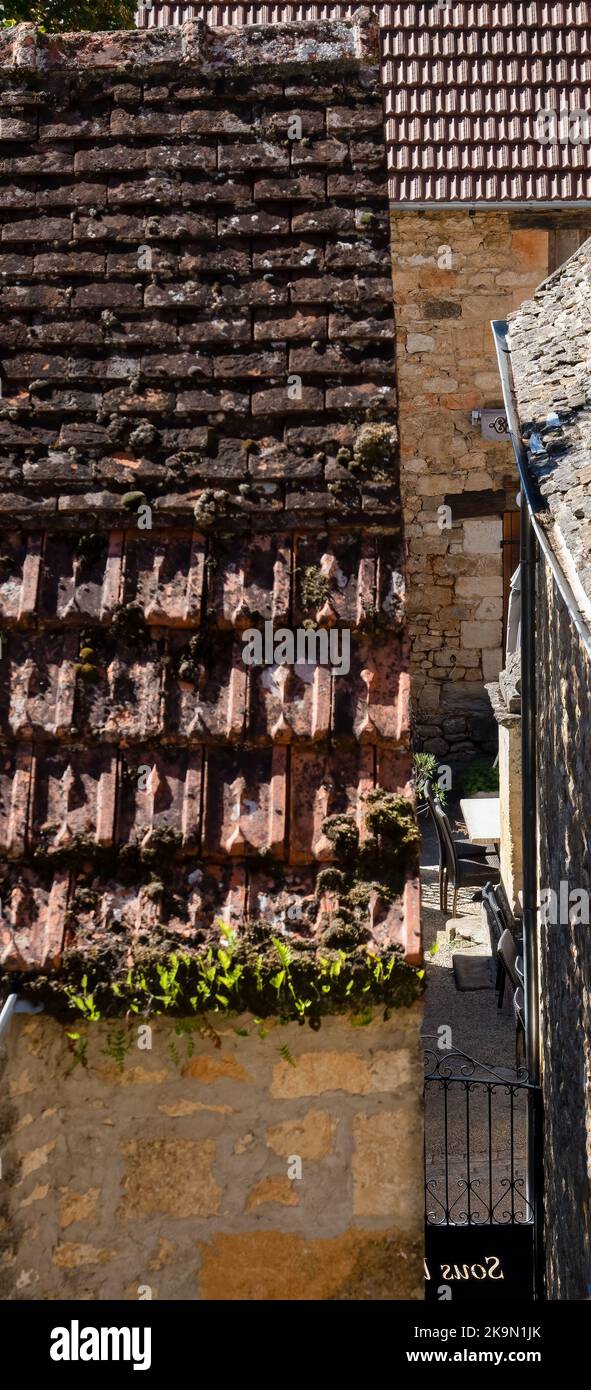 maison française traditionnelle en pierre Banque D'Images