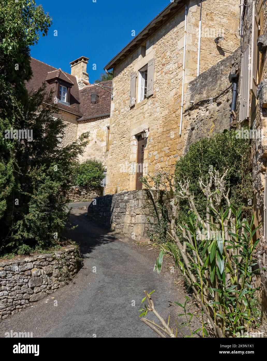 maison française traditionnelle en pierre Banque D'Images