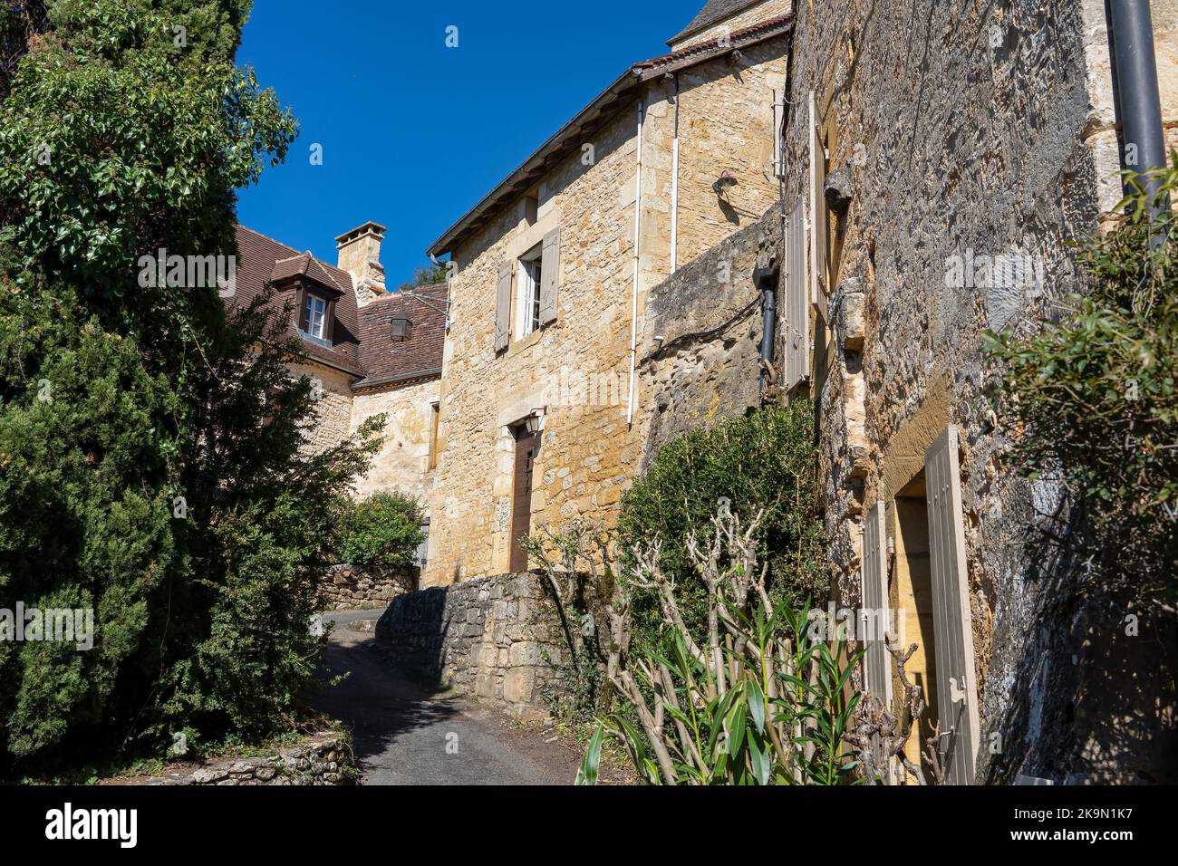 maison française traditionnelle en pierre Banque D'Images