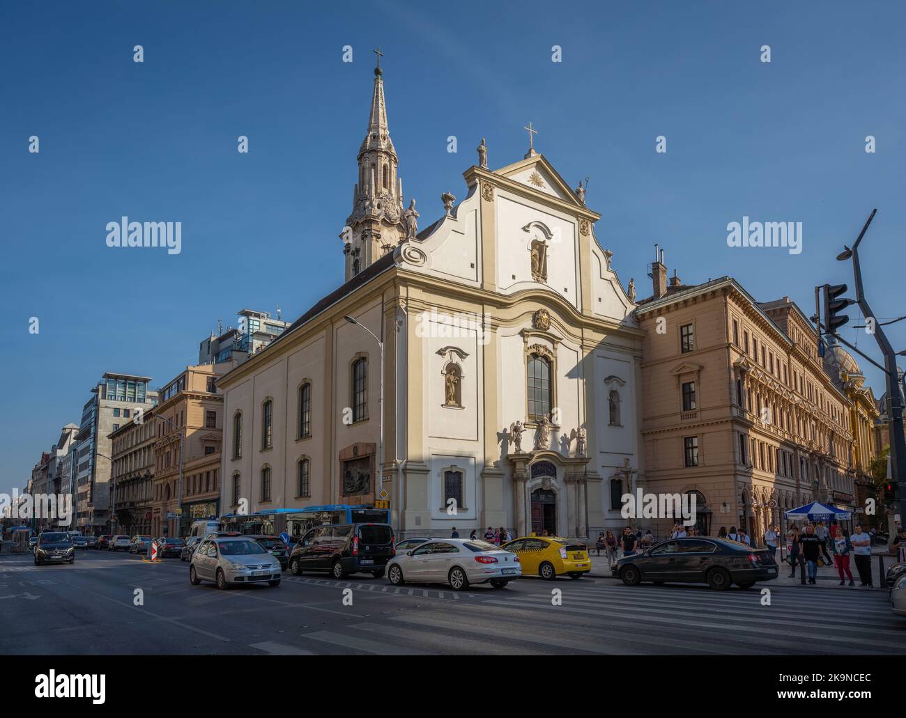 Église du centre-ville des Franciscains (Église Saint François) - Budapest, Hongrie Banque D'Images