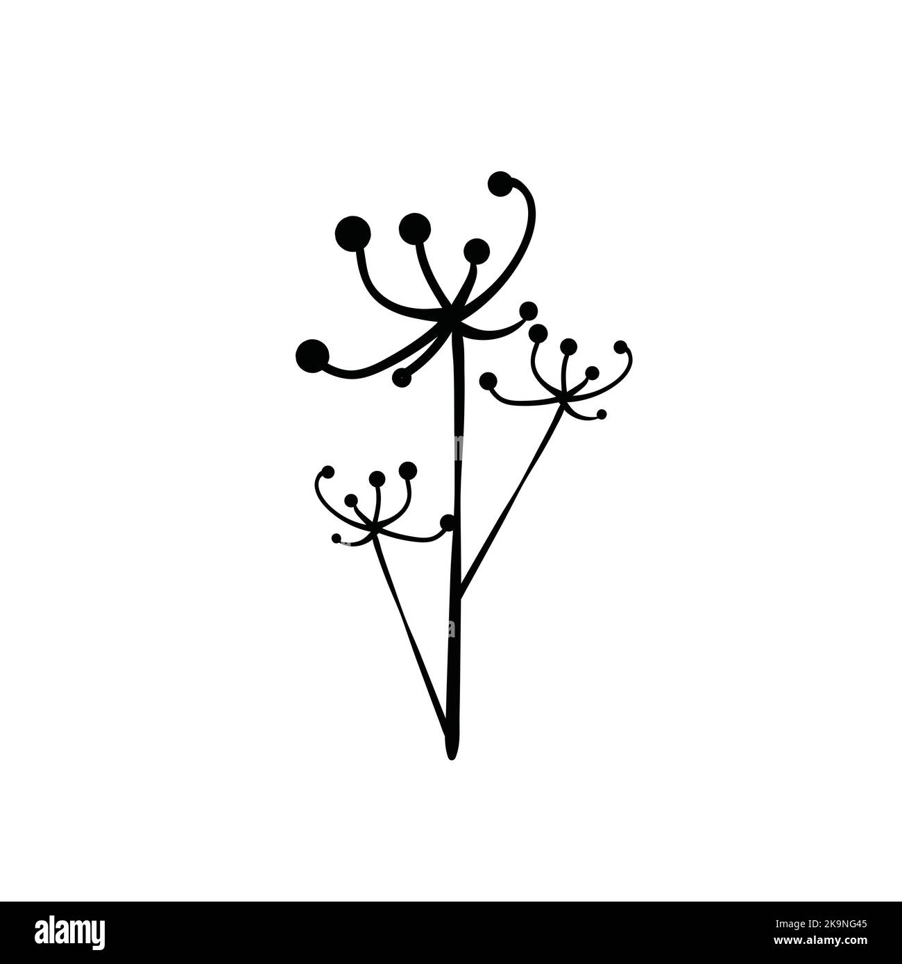 Illustration vectorielle d'une fleur de style dessin animé sur fond blanc Illustration de Vecteur