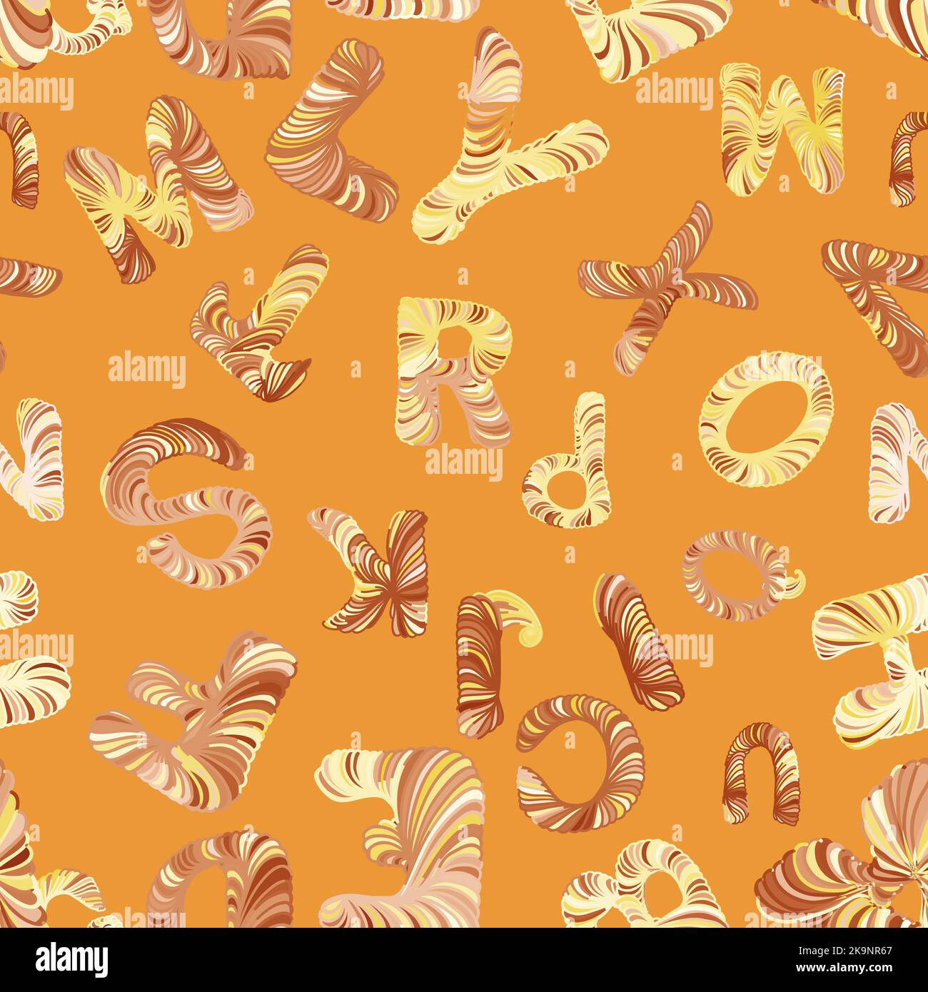 Arrière-plan abstrait coloré avec lettres dessinées à la main Illustration de Vecteur