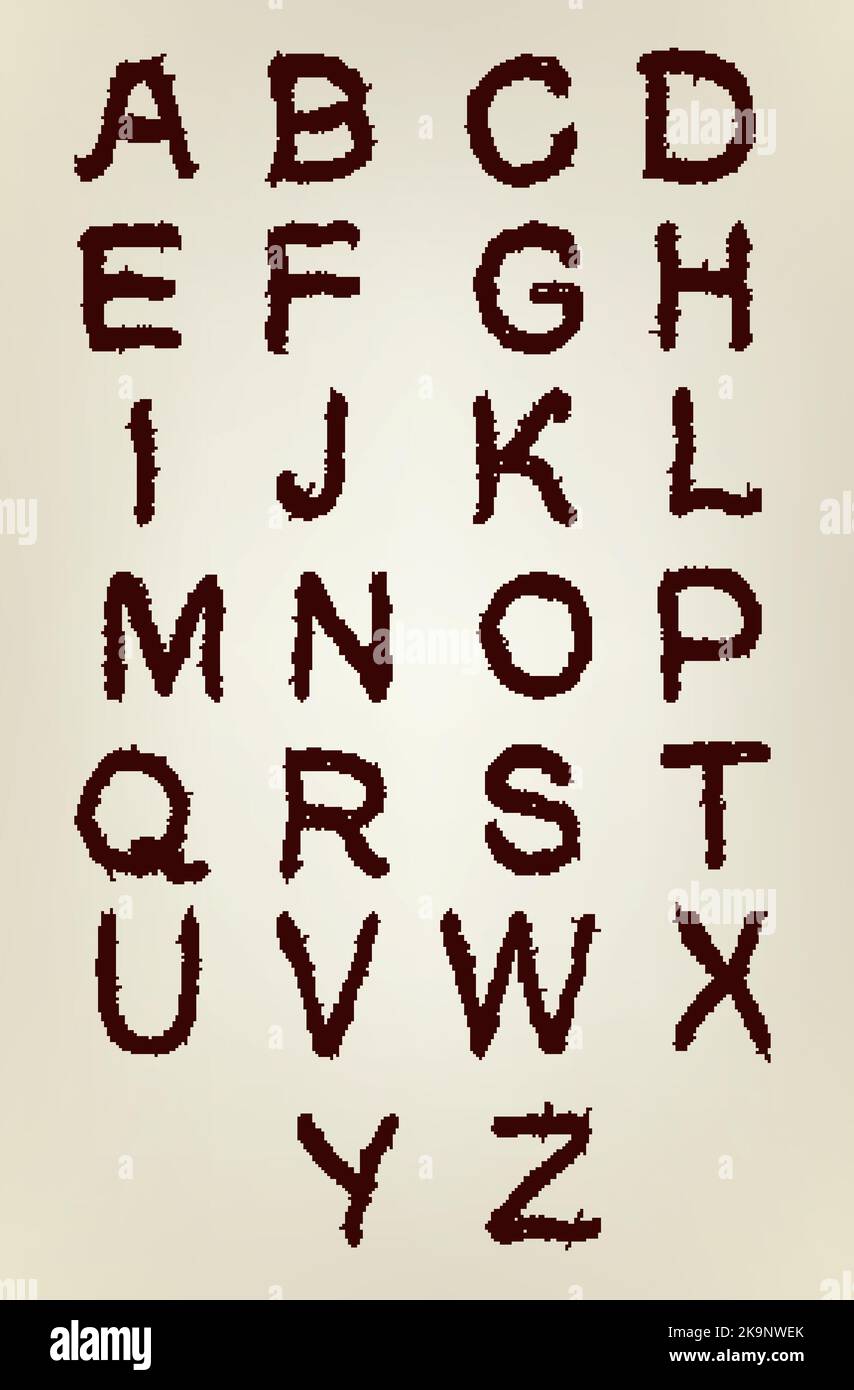 Jeu de lettres alphabétiques. Éléments de conception vectoriels. Illustration de Vecteur