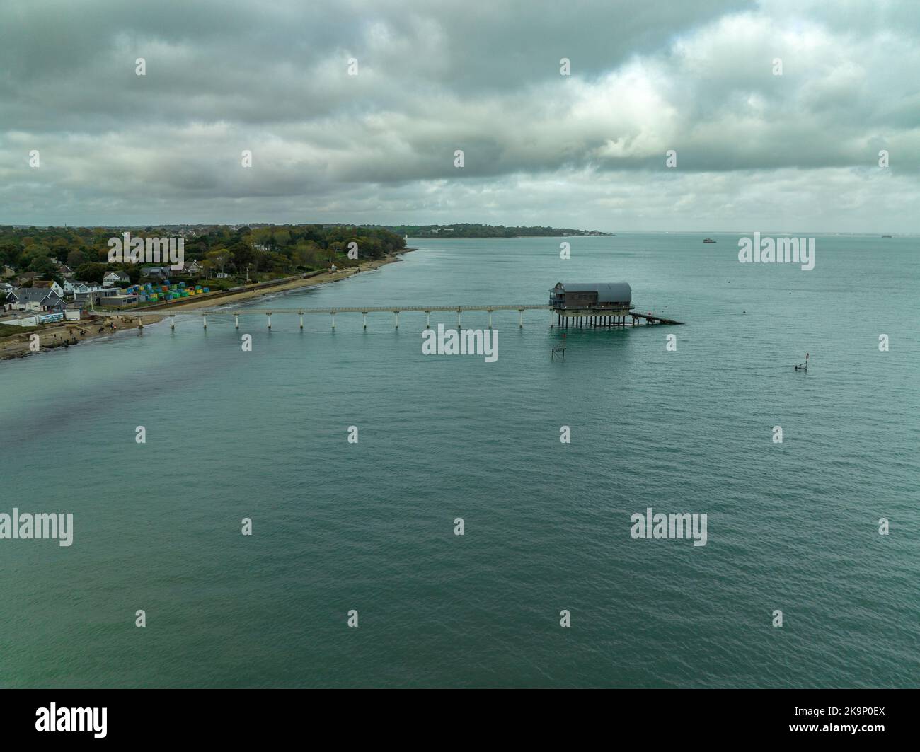 Bembridge Lifeboat Station est une station RNLI située dans le village de Bembridge sur l'île de Wight au Royaume-Uni. Vues aériennes Banque D'Images