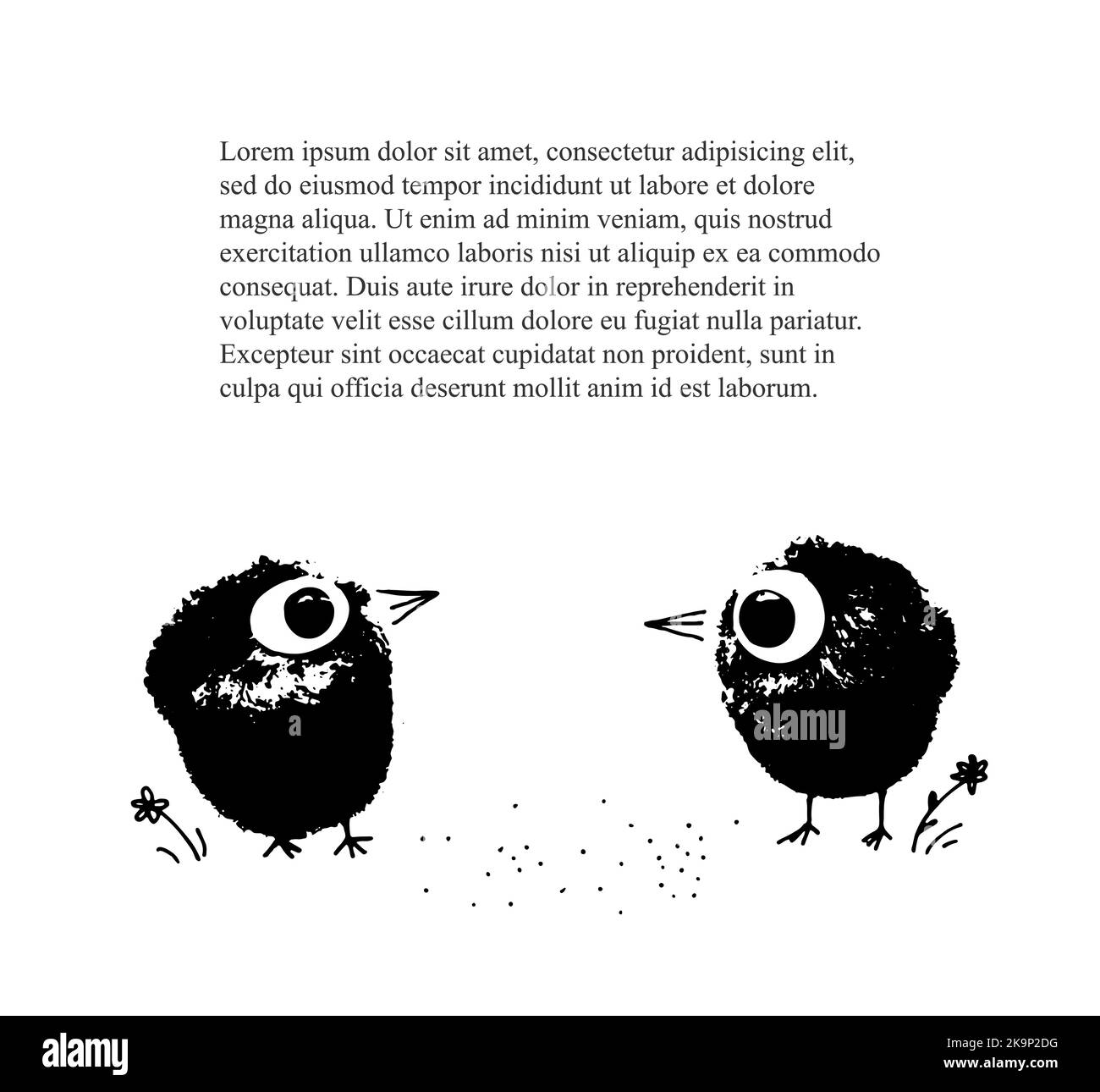 Carte abstraite avec oiseaux et espace vide pour le texte, élément de conception de vecteur Illustration de Vecteur