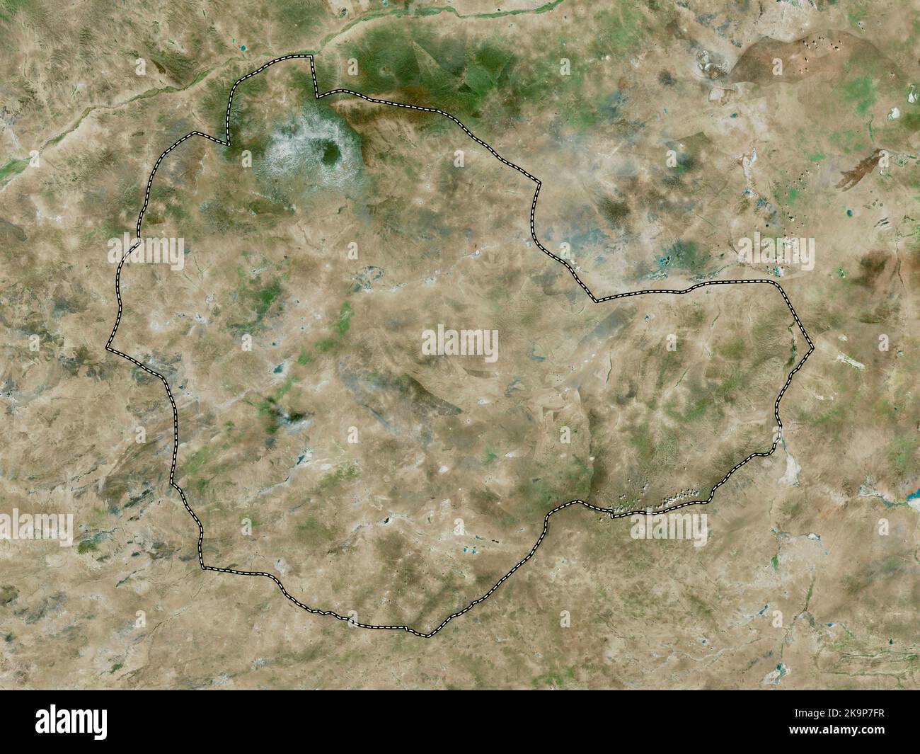 Suhbaatar, province de Mongolie. Carte satellite haute résolution Banque D'Images