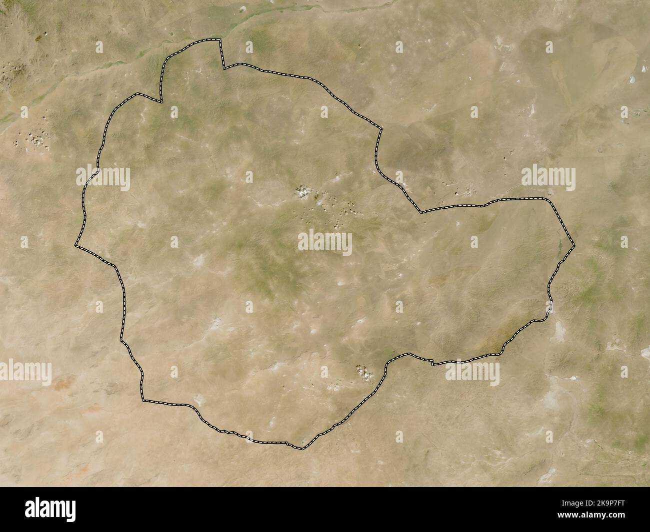 Suhbaatar, province de Mongolie. Carte satellite basse résolution Banque D'Images