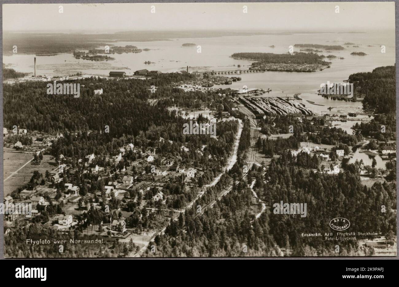 Vue sur Norrsundet. Banque D'Images