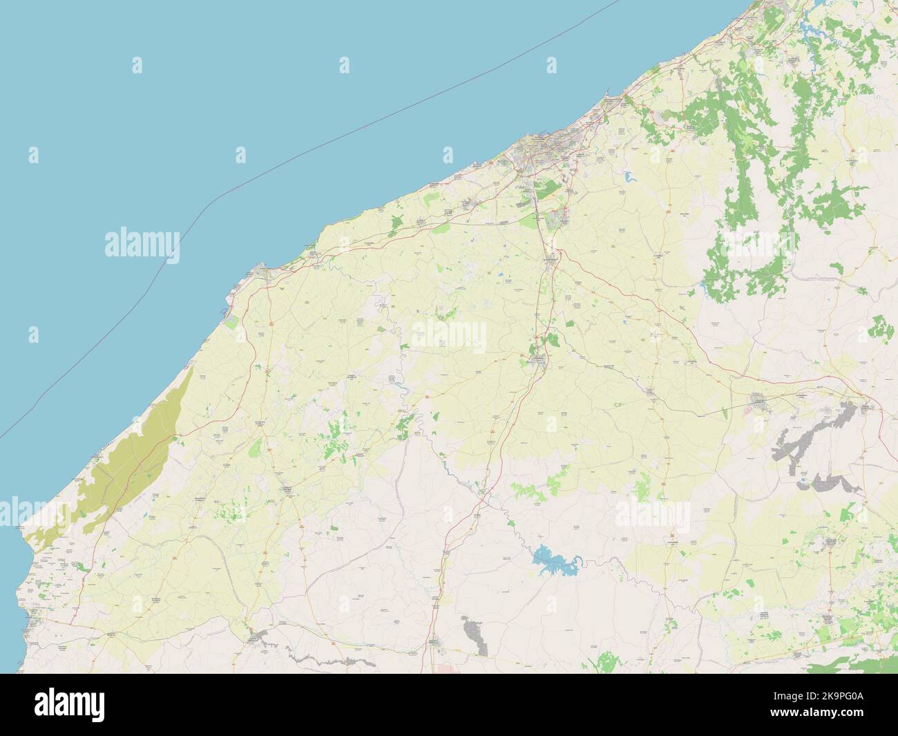 Casablanca-Settat, région du Maroc. Ouvrez la carte des rues Banque D'Images