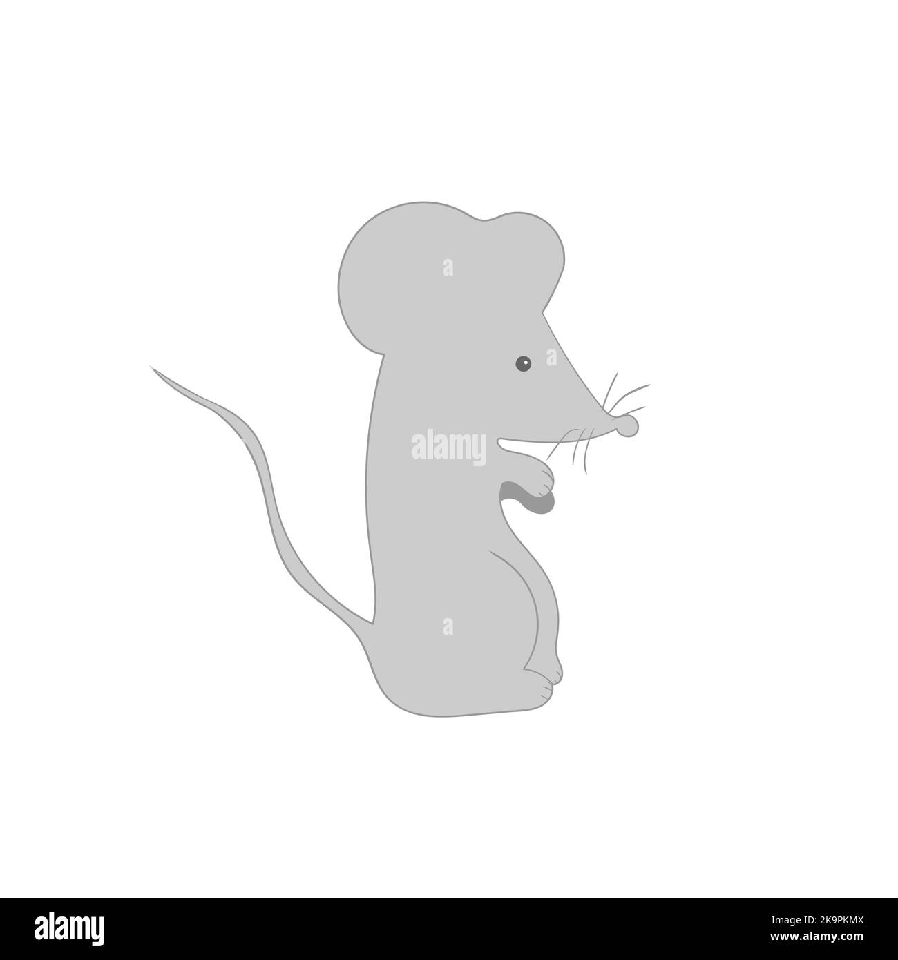 Jolie souris drôle illustration sur fond blanc. Illustration de Vecteur