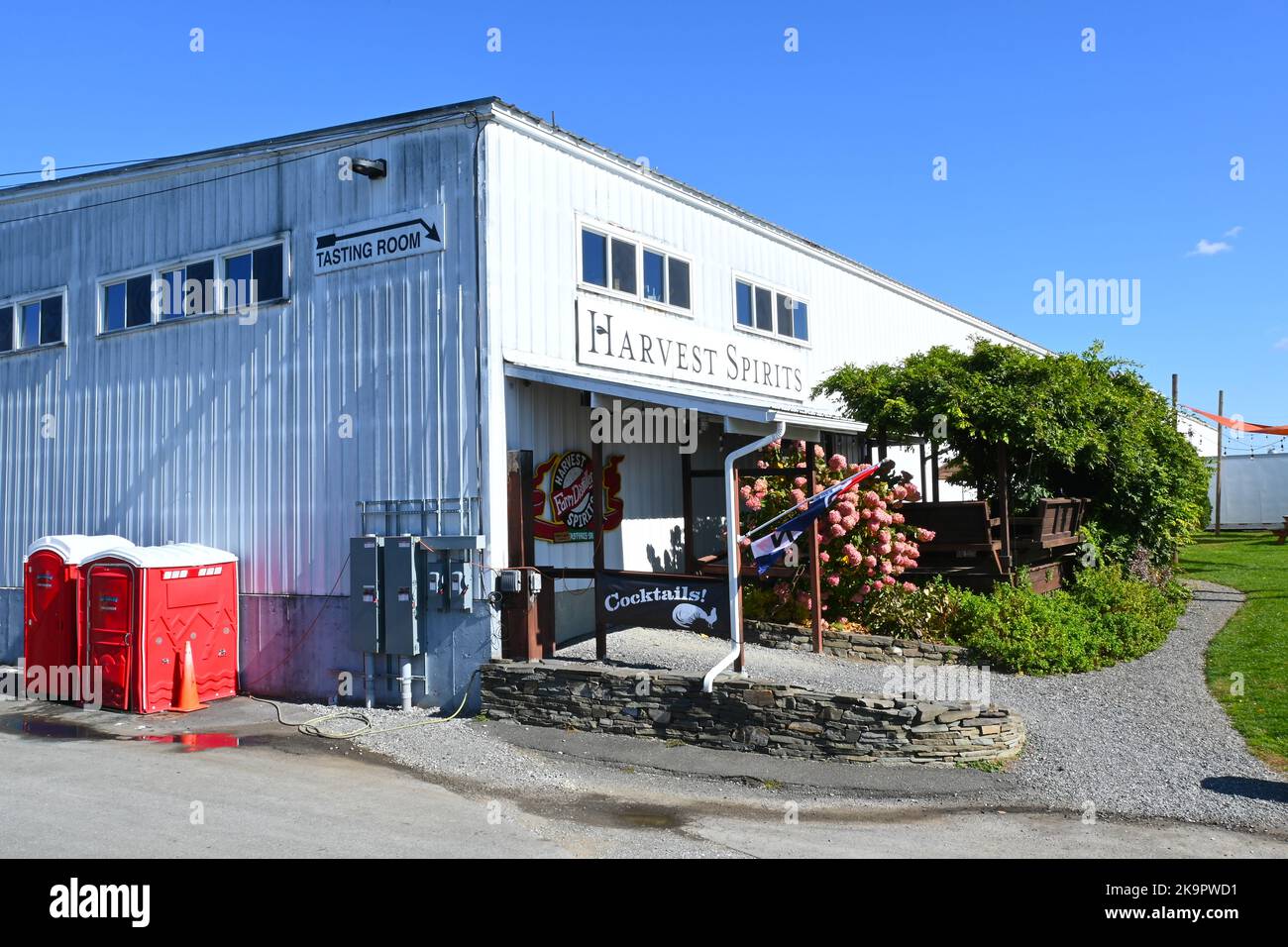 VALATIE, NEW YORK - 19 octobre 2022 : Harvest Spirits, distillerie agricole 1st de l'État de New York. Banque D'Images