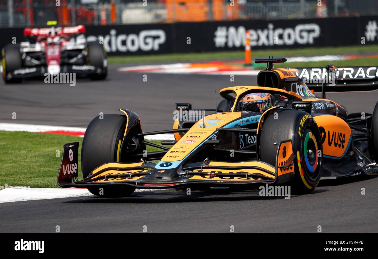 Mexico, Mexique. 29th octobre 2022. #3 Daniel Ricciardo (AUS, McLaren F1 Team), Grand Prix du Mexique F1 à Autodromo Hermanos Rodriguez sur 29 octobre 2022 à Mexico, Mexique. (Photo par HIGH TWO) Credit: dpa/Alay Live News Banque D'Images