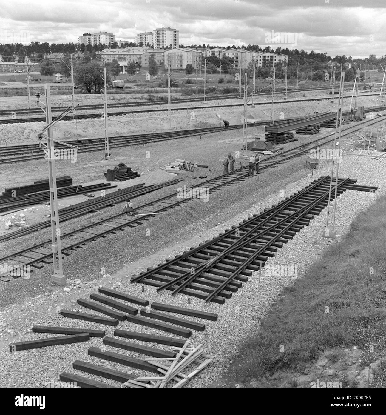 Construction d'une nouvelle cour de ranger à Gävle Banque D'Images