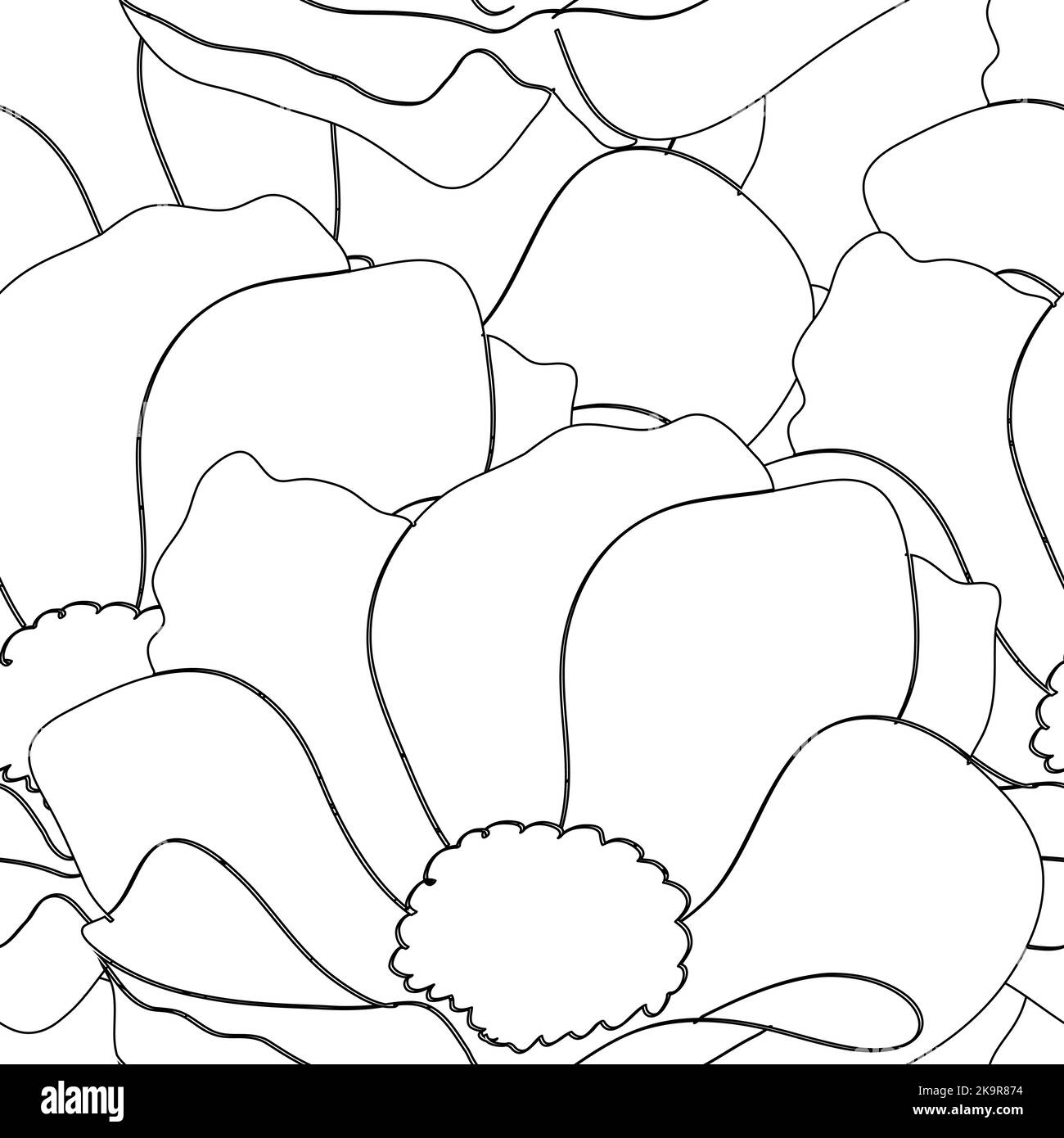 Arrière-plan sans couture avec motifs floraux stylisés et à base de plantes. Illustration de Vecteur