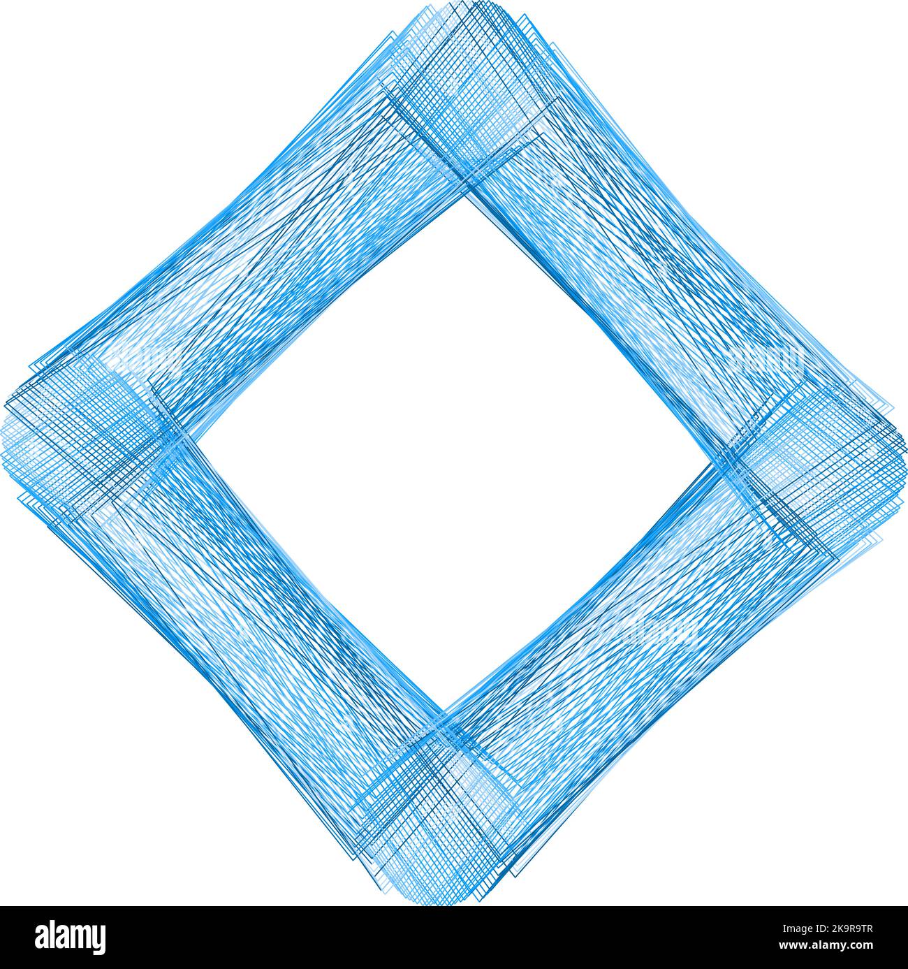 Cadre décoratif aux couleurs vives. Elément de conception. Forme des lignes. Illustration de Vecteur