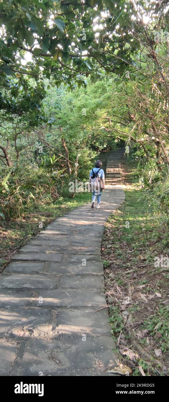 Le sentier côtier de Linkou Taiping, ville de New Taipei, Taïwan Banque D'Images