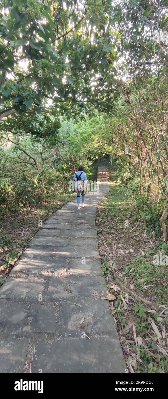 Le sentier côtier de Linkou Taiping, ville de New Taipei, Taïwan Banque D'Images