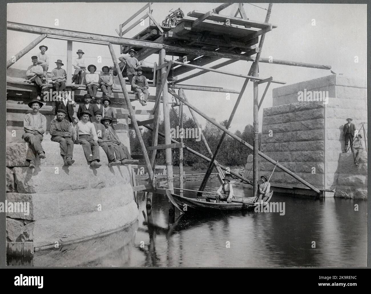 Bâtiment ferroviaire entre Falun et Björbo Banque D'Images