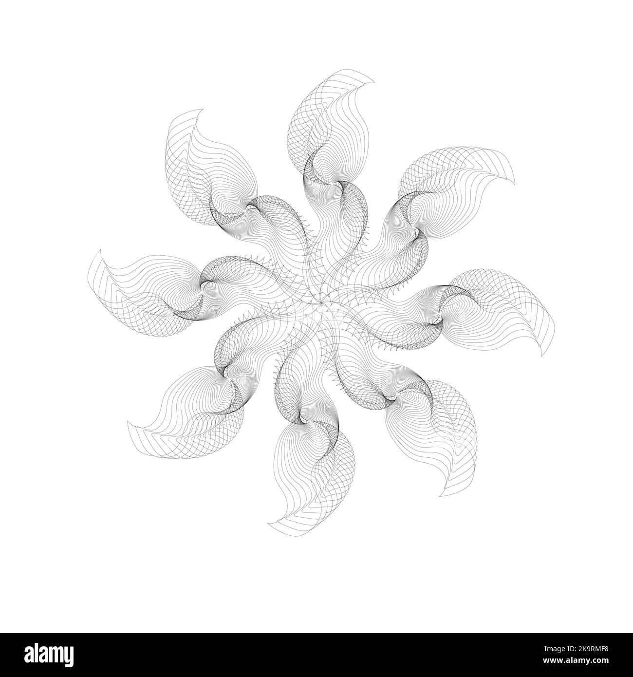 Élément vectoriel de style guilloche pour le design. Forme abstraite Illustration de Vecteur