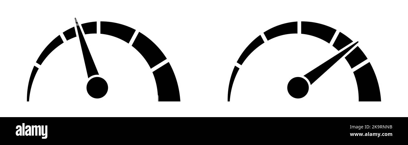 Icône haute vitesse et basse vitesse Illustration de Vecteur