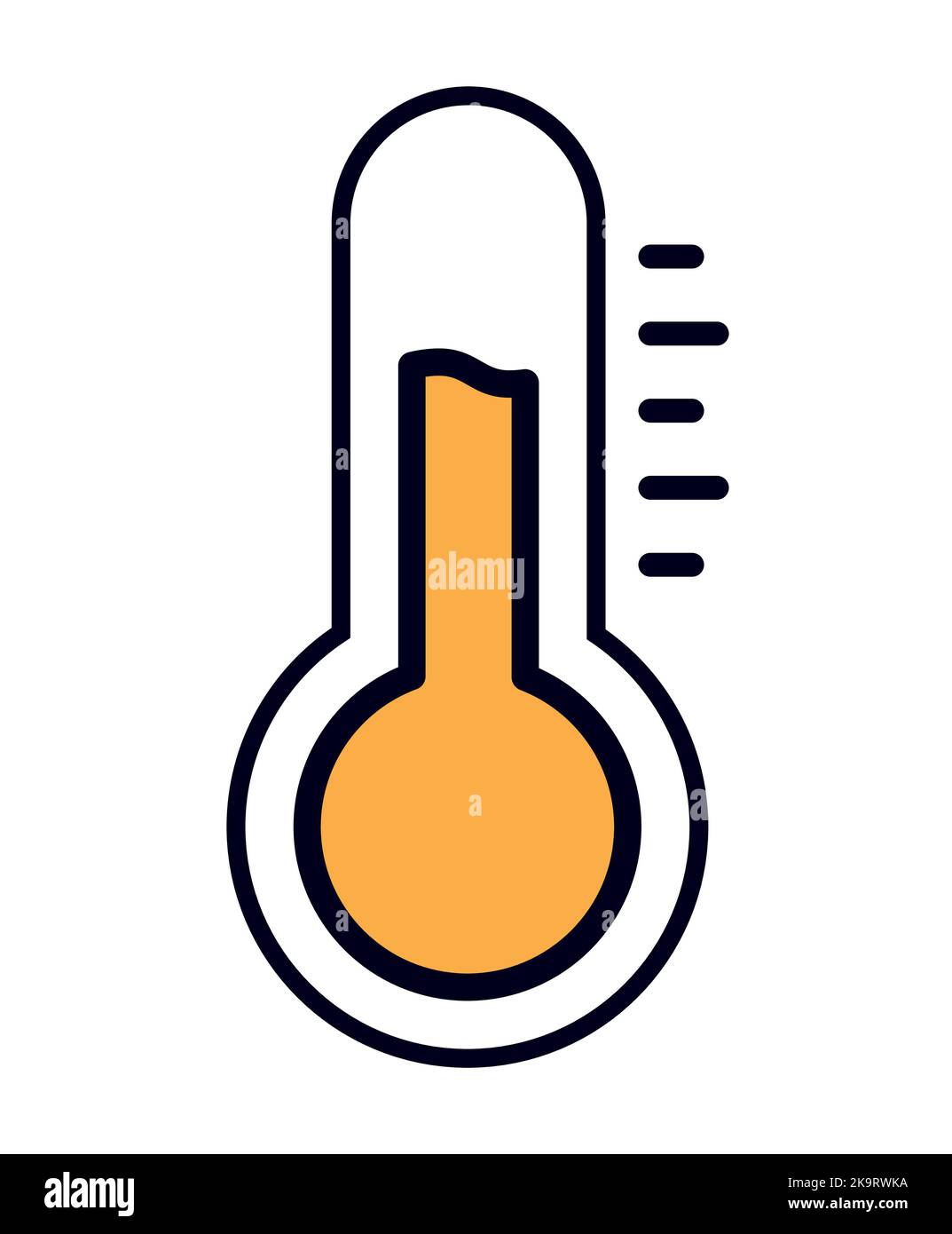 Symbole Du Thermomètre Coloré Avec Eau Chaude Et Froide Signe