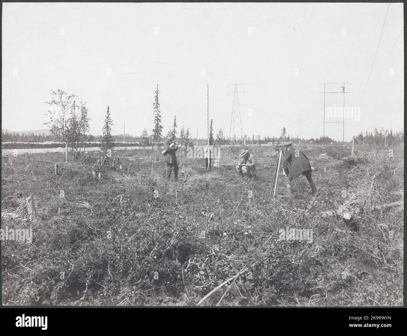 Voie frontalière nationale d'électrification. Banque D'Images