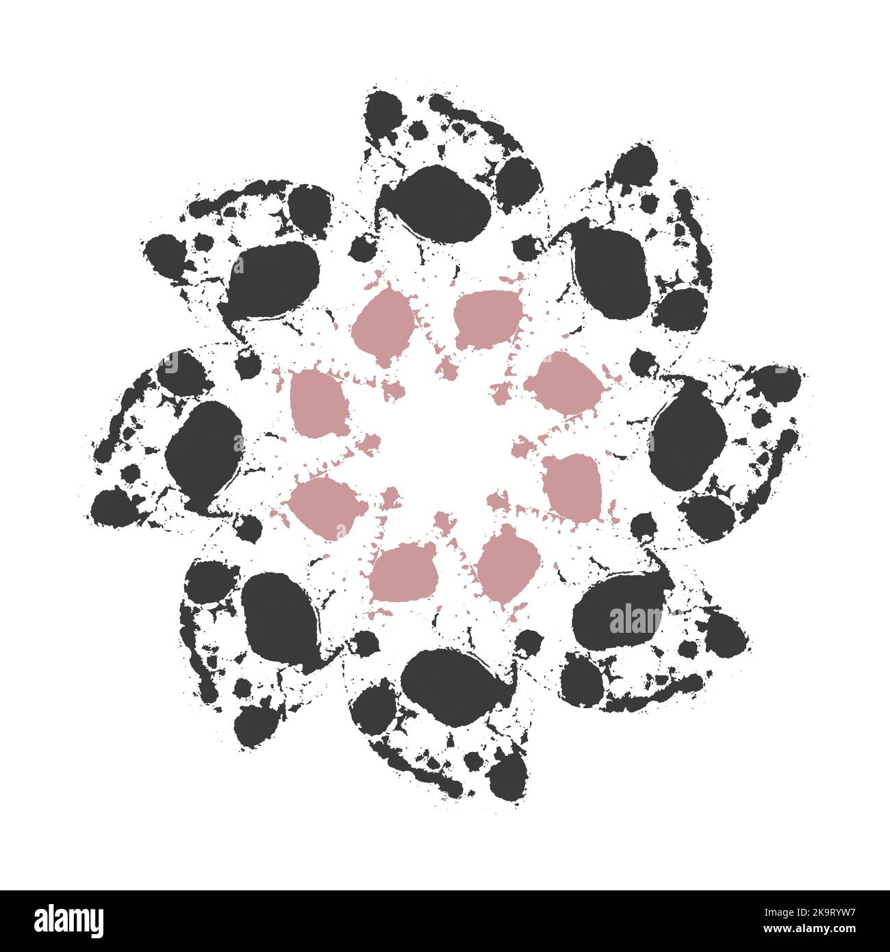 Forme fleurie abstraite. Élément pour la conception. Illustration de Vecteur