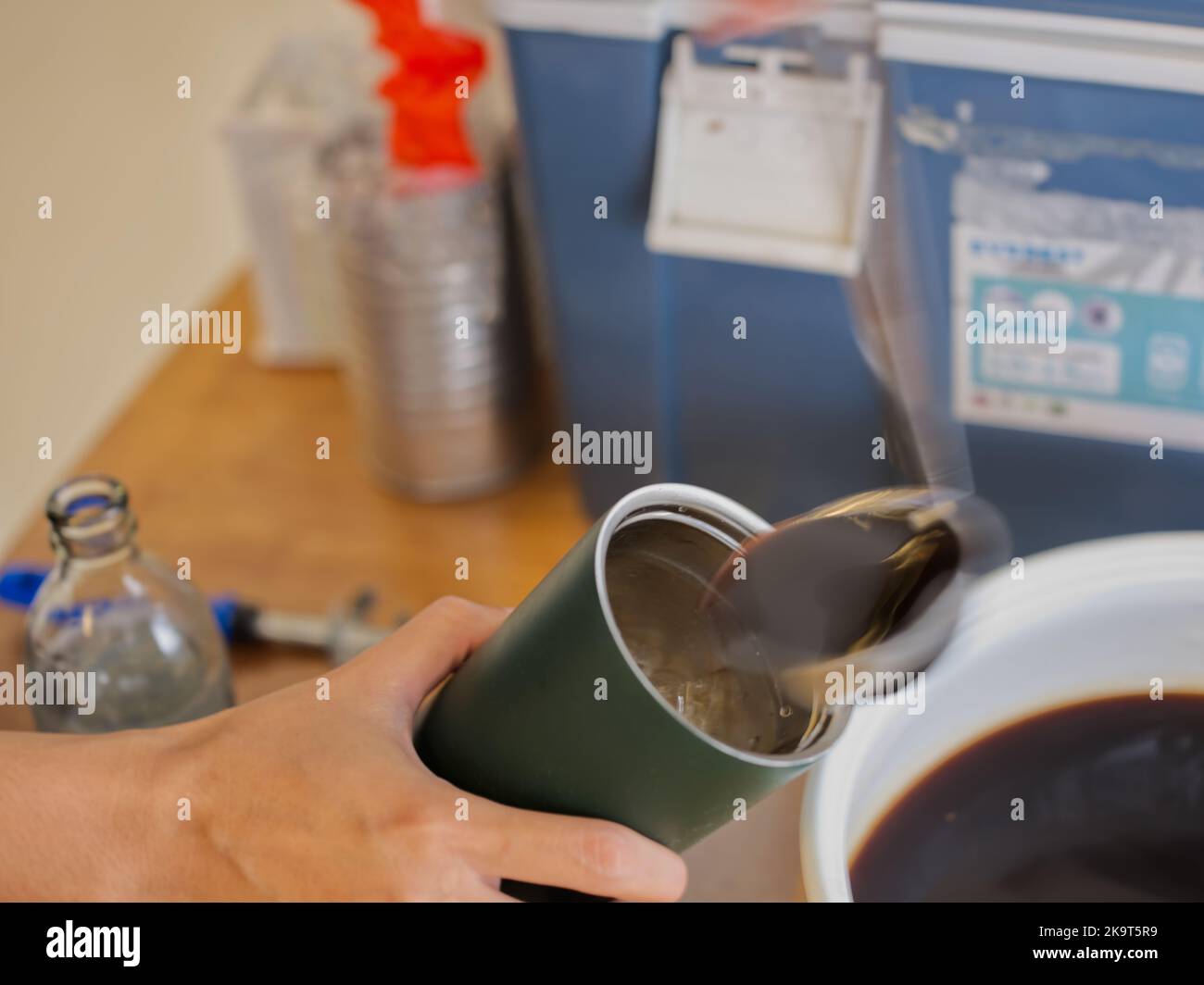 Soda maison froide sale, cuisine THAÏLANDAISE de rue Banque D'Images