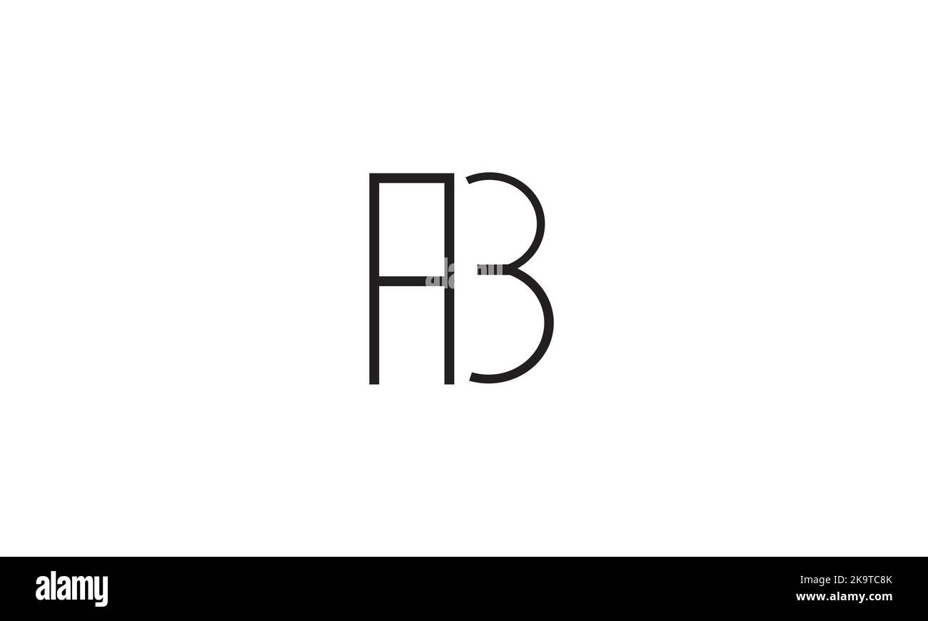 Vecteur de modèle de conception de logo de lettres modernes AB, A et B. Illustration de Vecteur