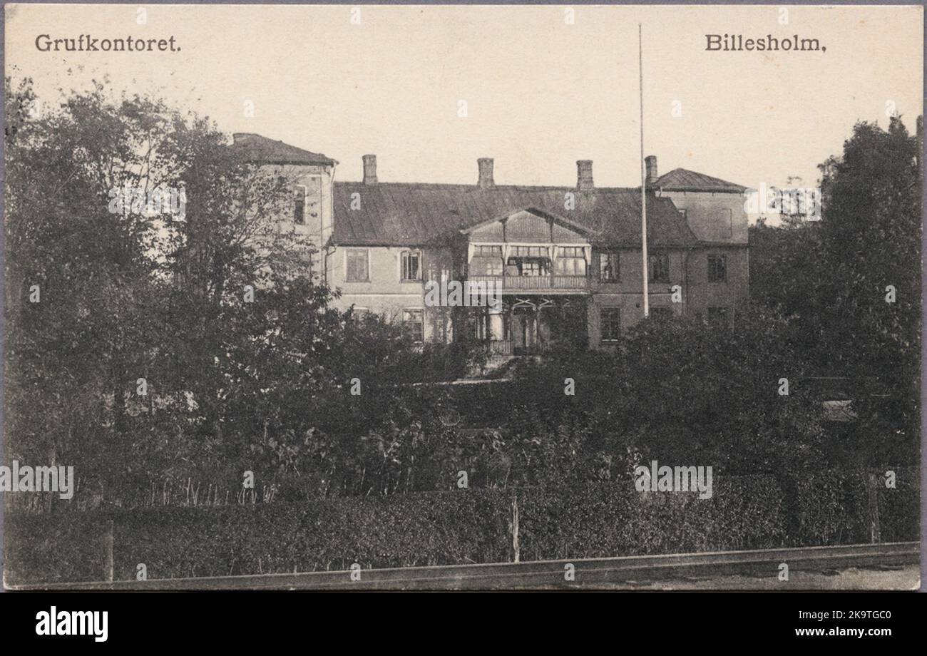 Le bureau minier de la mine de Billesholm. Banque D'Images