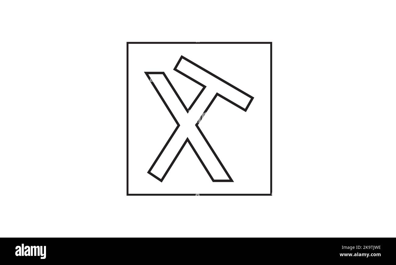 XT, TX logo monogramme initial pour la forme carrée Illustration de Vecteur