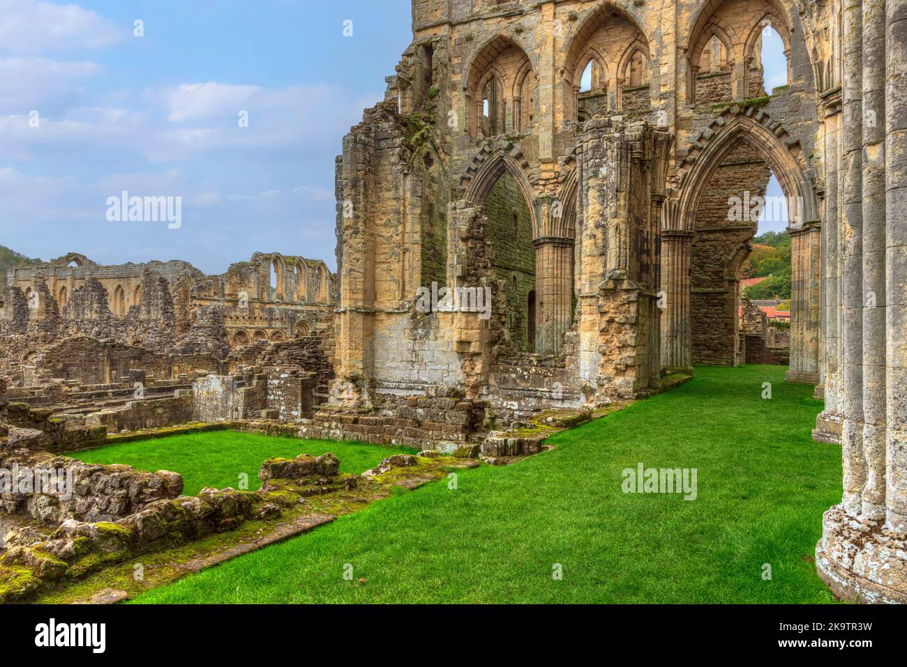 Abbaye de Riveaulx, Yorkshire du Nord, Angleterre, Royaume-Uni Banque D'Images