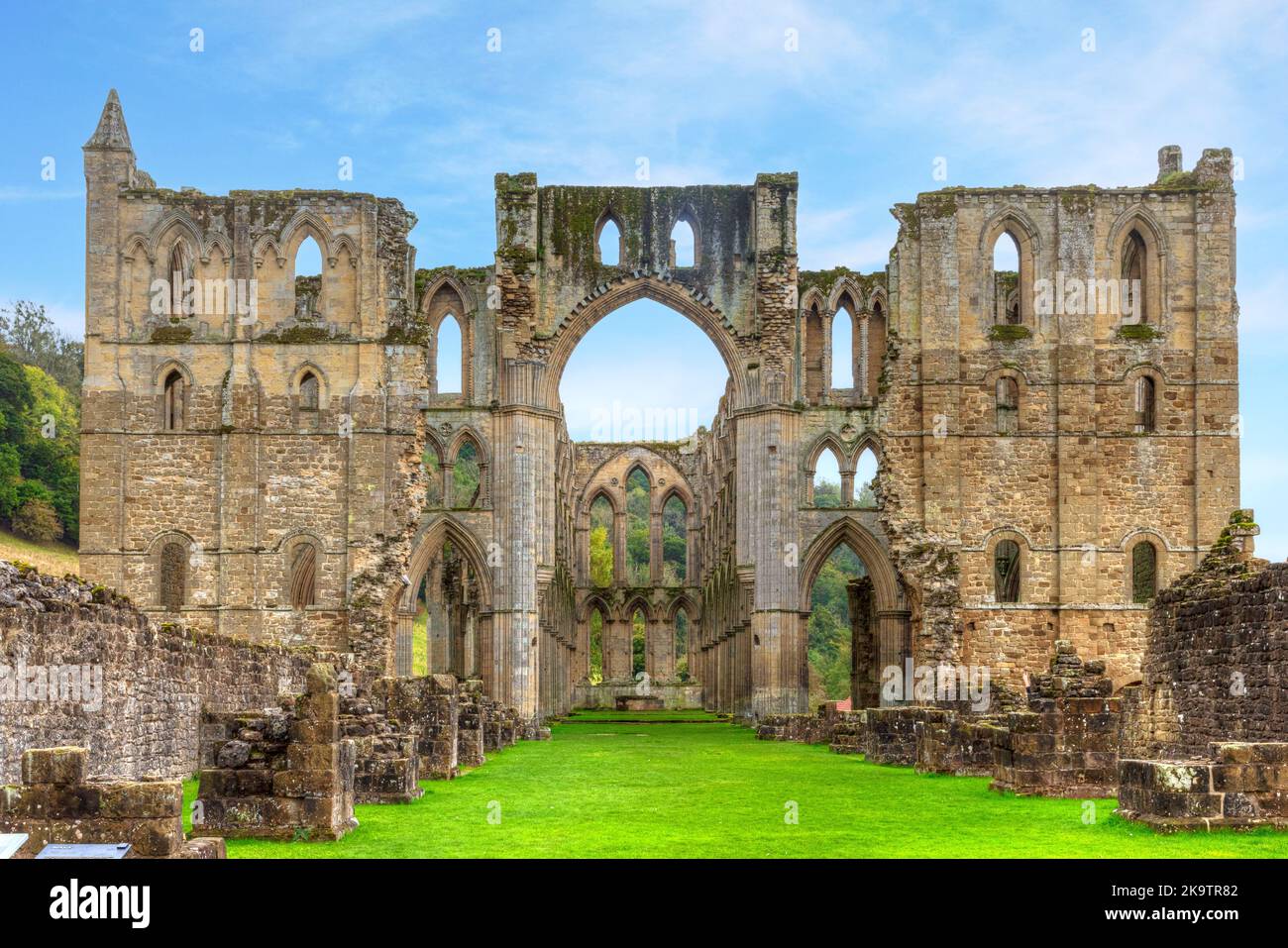 Abbaye de Riveaulx, Yorkshire du Nord, Angleterre, Royaume-Uni Banque D'Images