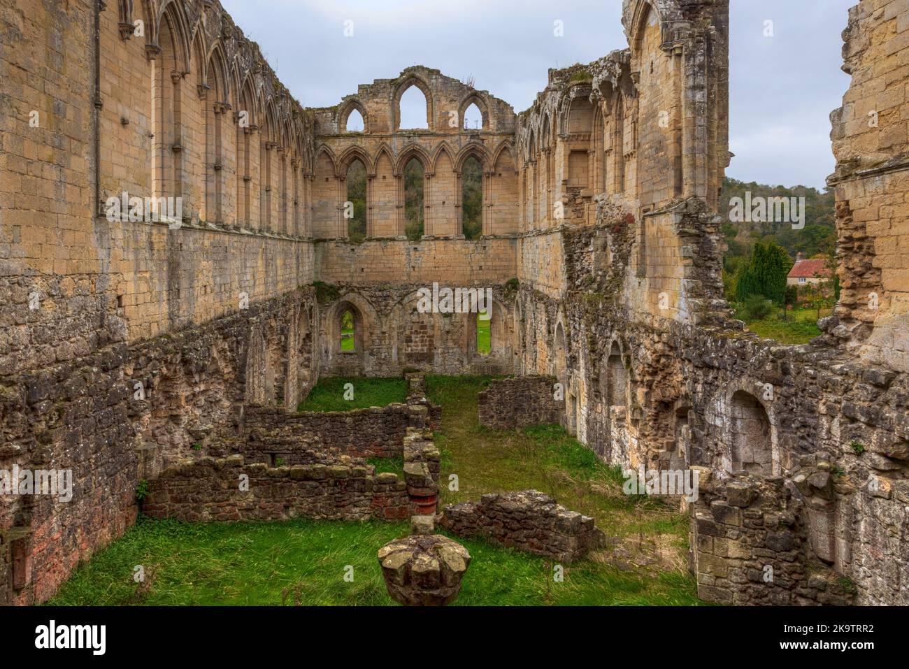 Abbaye de Riveaulx, Yorkshire du Nord, Angleterre, Royaume-Uni Banque D'Images