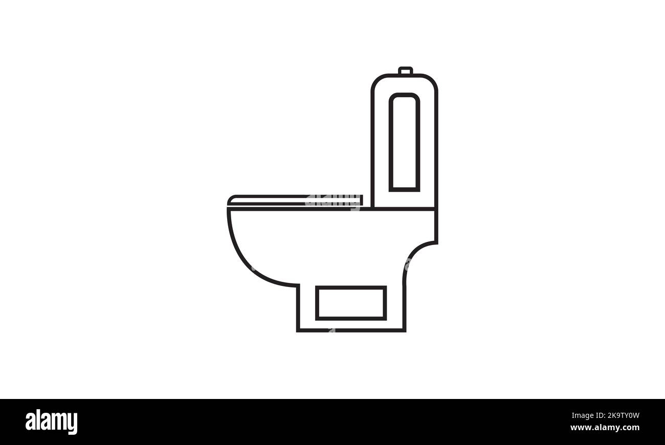Icône vectorielle de toilette conception simple parfaite pour tous les projets d'icônes vectorielles de style noir de haute qualité Illustration de Vecteur