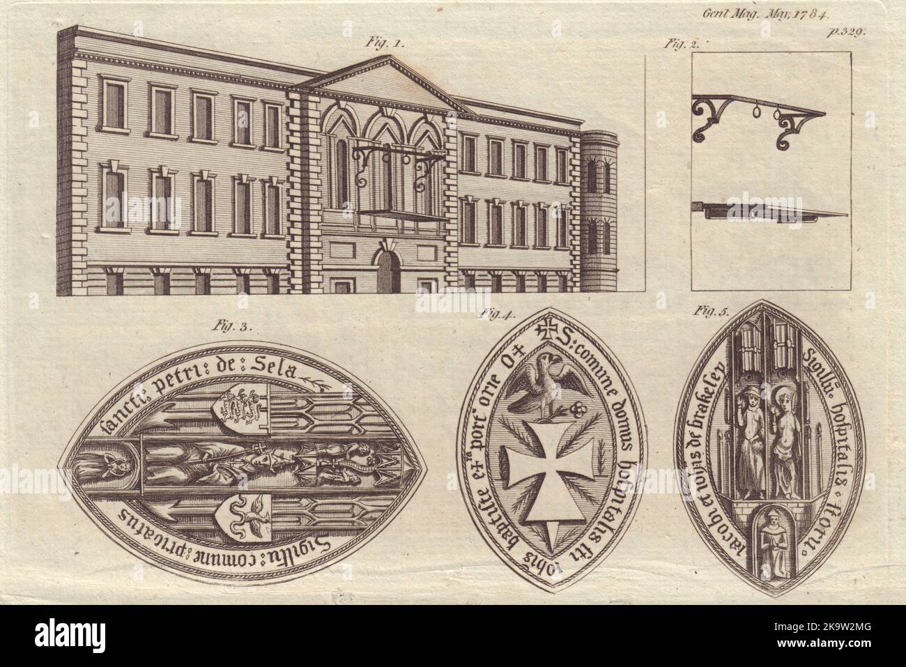 Prison et galws de Dublin. Prieuré de séle Sussex. Hôpital Saint-Jean-Baptiste Oxford 1784 Banque D'Images