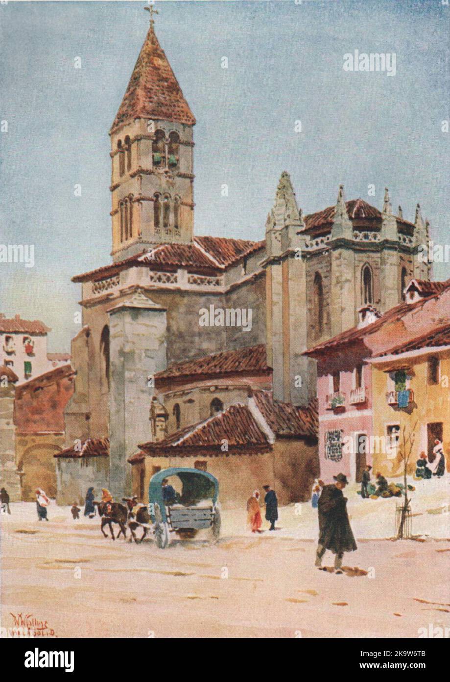 Santa Maria la Antigua, Valladolid, Espagne, par William Wiehe Collins 1909 imprimé Banque D'Images