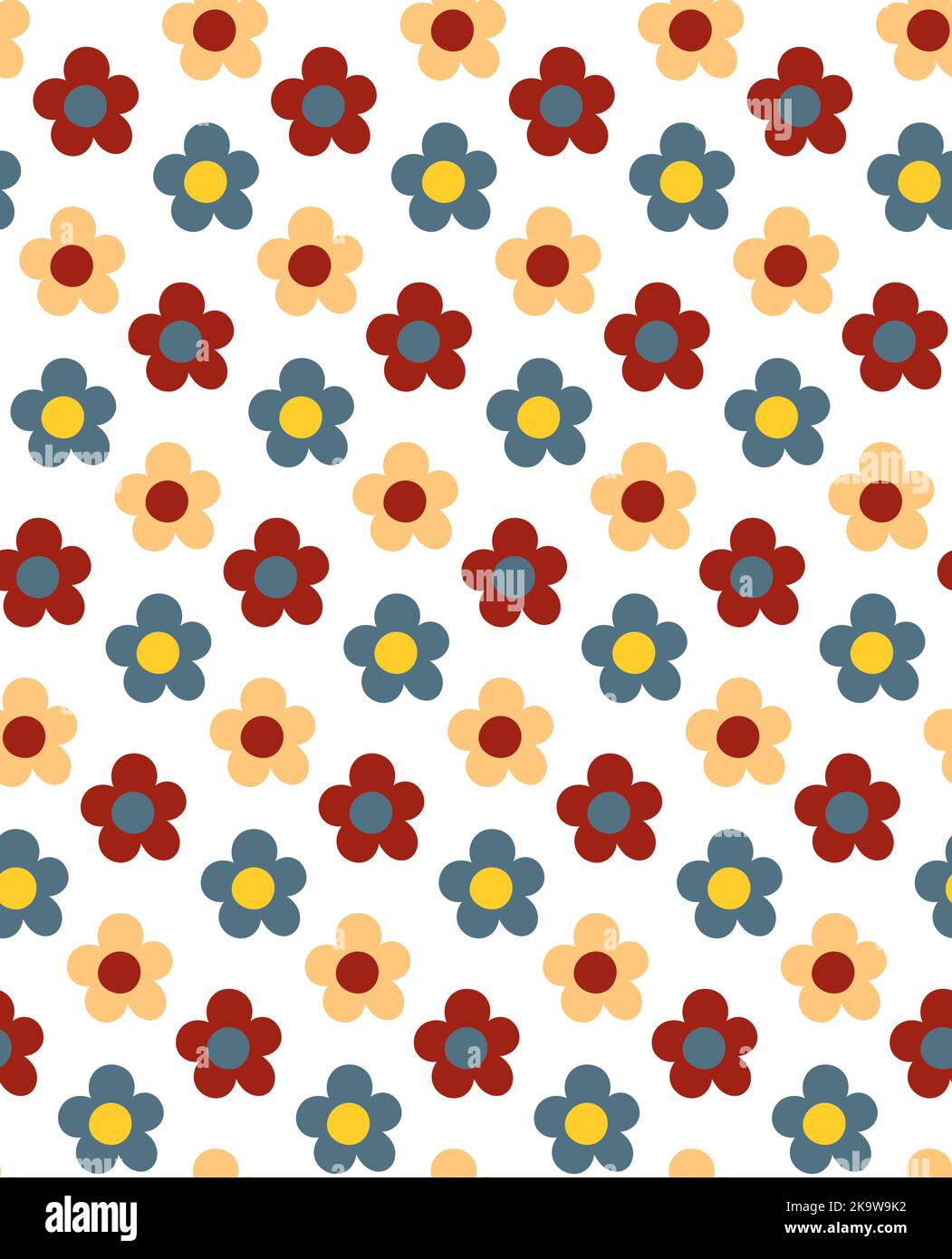 Motif vectoriel sans couture en fleurs minimalistes Illustration de Vecteur